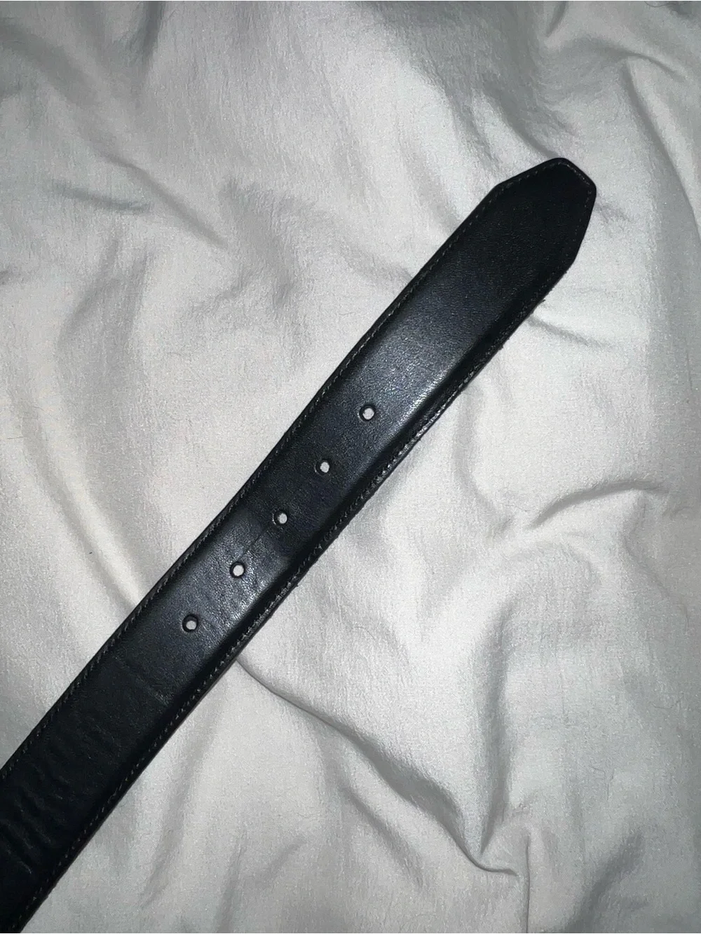 Martin Dingman Black Leather Belt with Silver Buckle